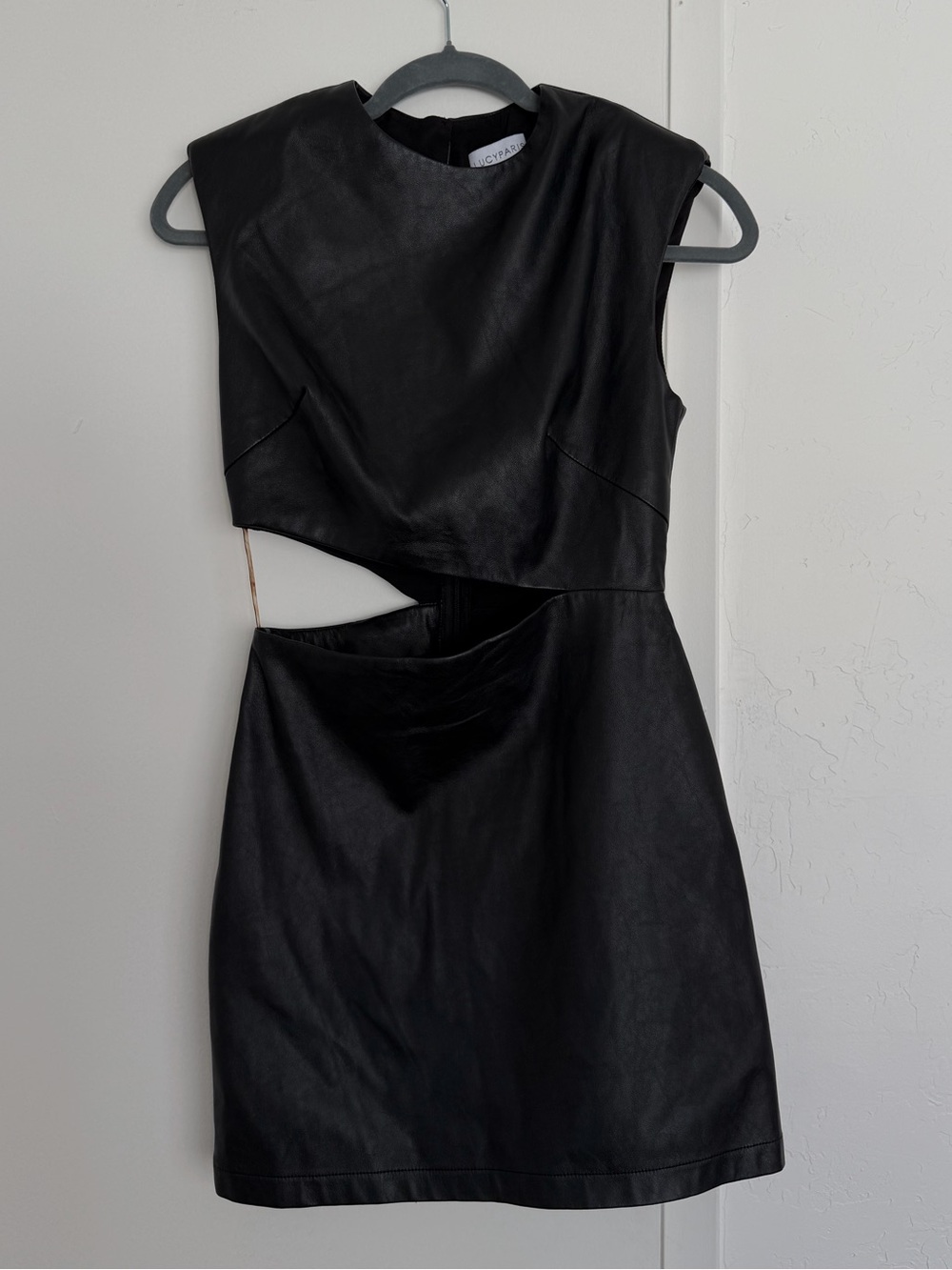 NWOT Lucy Paris Cutout Faux-Leather Mini Dress